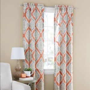 Room Darkening Terra-cotta Ikat Curtains